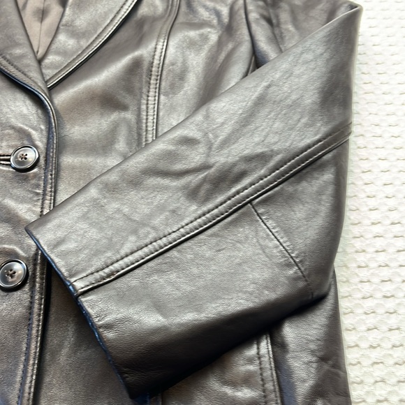 Alfani Women’s Leather Jacket Size L                3/4 Sleeves - Picture 9 of 11